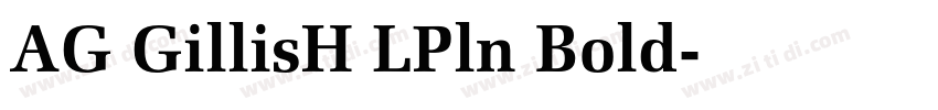 AG GillisH LPln Bold字体转换